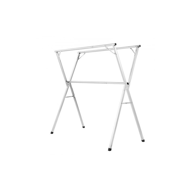 Pyykinkuivausteline 2-tasoinen teleskooppinen 201-ruostumaton teräs säädettävä 1,3–2 m kantavuus 55 kg