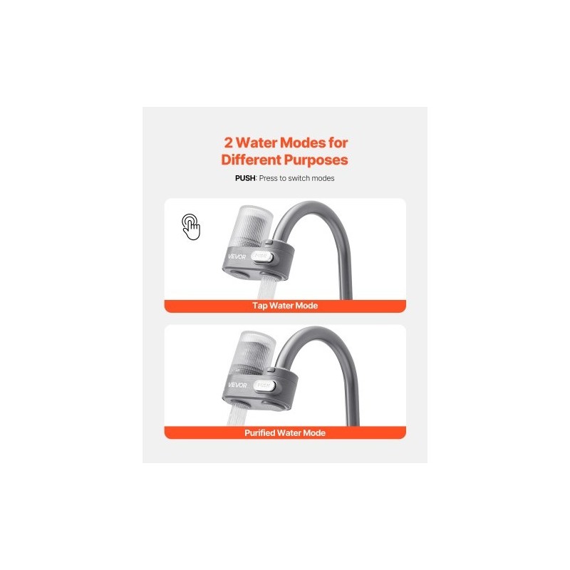 Hanaan kiinnitettävä ABS-muovinen vedensuodatin hiilikuitusuodattimella kahdella vesitilalla 1200 litraa