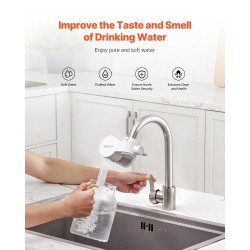 Hanaan asennettava vedensuodatin ABS-muovinen hiilikuitusuodatin 1200L kolmella vesitilalla keittiöön kylpyhuoneeseen