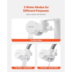 Hanaan asennettava vedensuodatin ABS-muovinen hiilikuitusuodatin 1200L kolmella vesitilalla keittiöön kylpyhuoneeseen