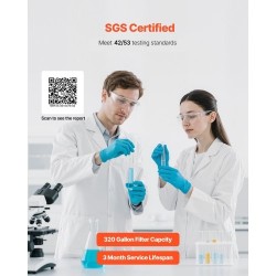 Hanaan asennettava vedensuodatin ABS-muovinen hiilikuitusuodatin 1200L kolmella vesitilalla keittiöön kylpyhuoneeseen