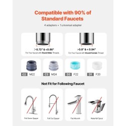 Hanasuodatin ABS hiilikuitusuodatin 1200L harmaa kolmella vesitilalla keittiöön ja kylpyhuoneeseen