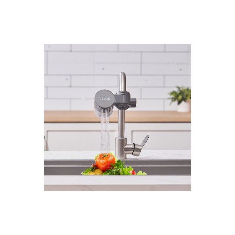 Hanasuodatin ABS hiilikuitusuodatin 1200L harmaa kolmella vesitilalla keittiöön ja kylpyhuoneeseen