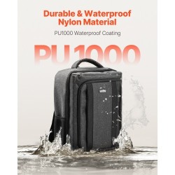 Reppumallinen kuljetuslaukku PS5 ja PS5 Slim konsoleille nailonista EPE-vaahtovuorella musta