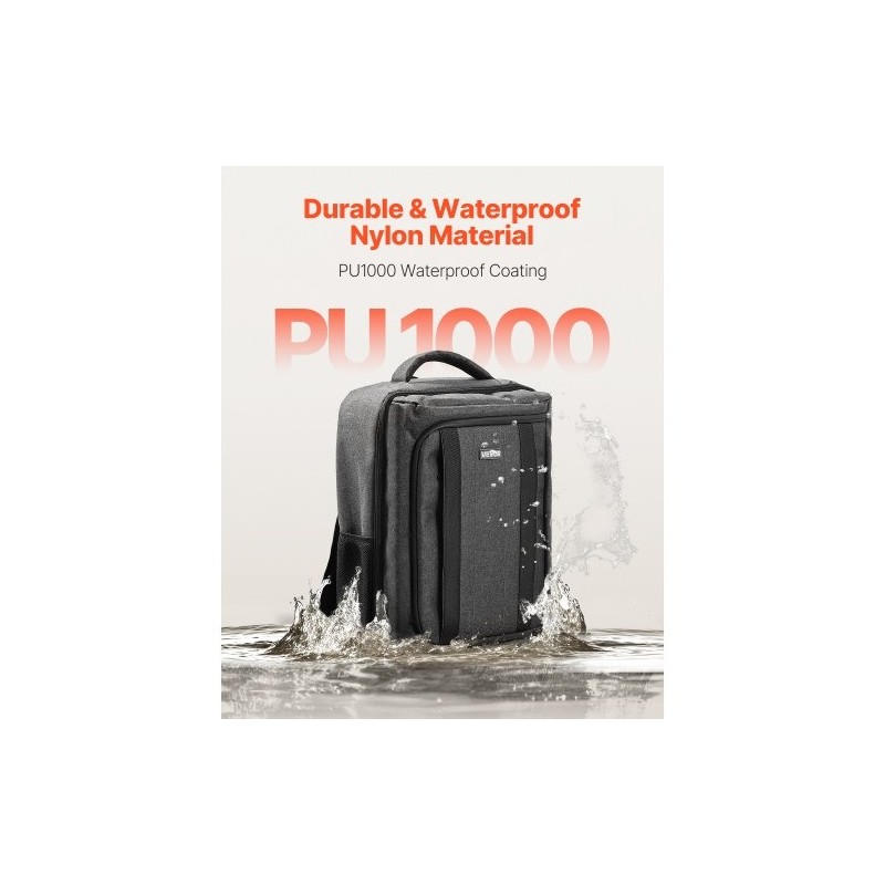 Reppumallinen kuljetuslaukku PS5 ja PS5 Slim konsoleille nailonista EPE-vaahtovuorella musta