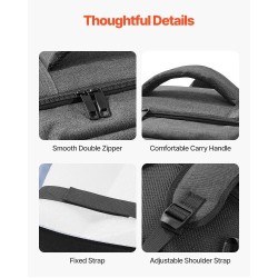 Reppumallinen kuljetuslaukku PS5 ja PS5 Slim konsoleille nailonista EPE-vaahtovuorella musta