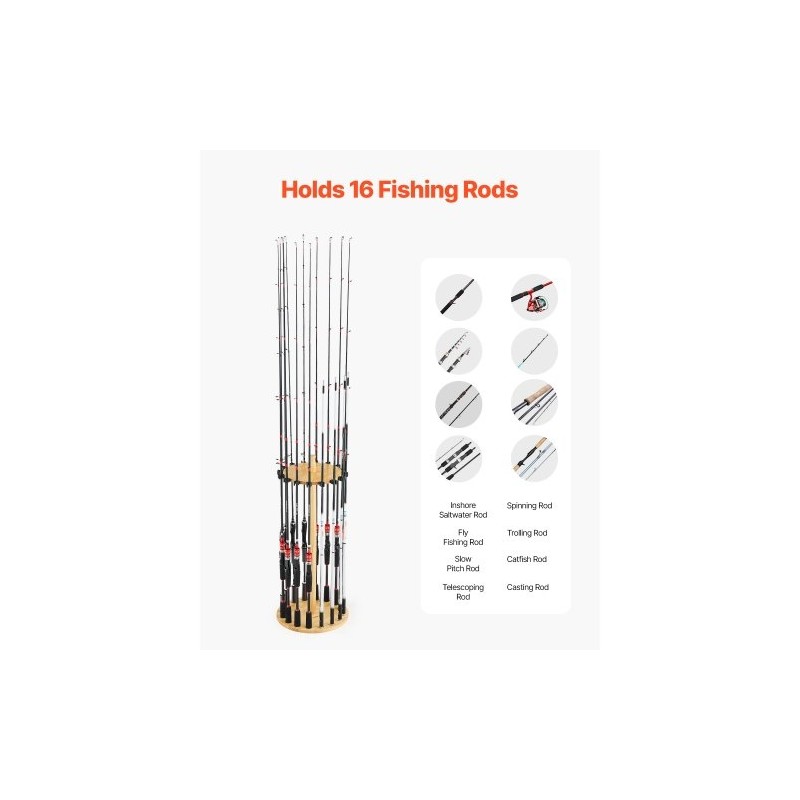 Mäntypuinen vapateline lattialle enintään kuudelletoista vavalle vakaalla jalustalla