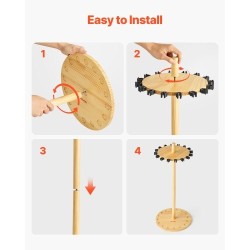 Mäntypuinen vapateline lattialle enintään kuudelletoista vavalle vakaalla jalustalla