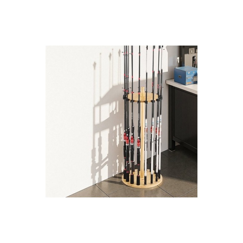 Mäntypuinen vapateline lattialle enintään kuudelletoista vavalle vakaalla jalustalla