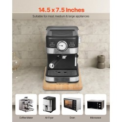 Työtasoalusta luonnonpuinen kumipyörillä koko 368x191x21 mm 18 kg kantavuus