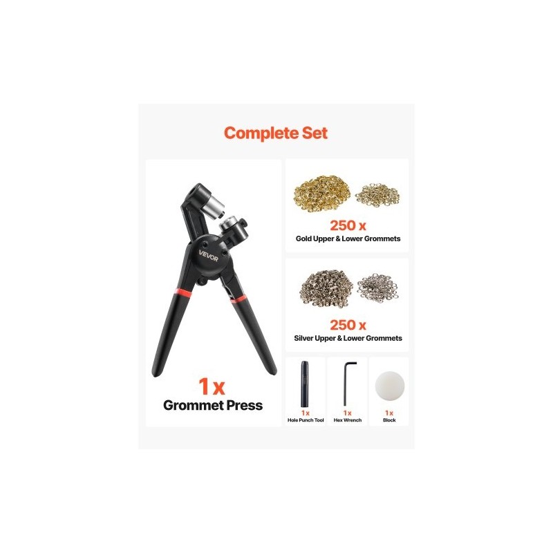 Purjerenkaiden asennussarja alumiiniseosta 10 mm 500 kpl reiän tekoon ja kiinnitykseen