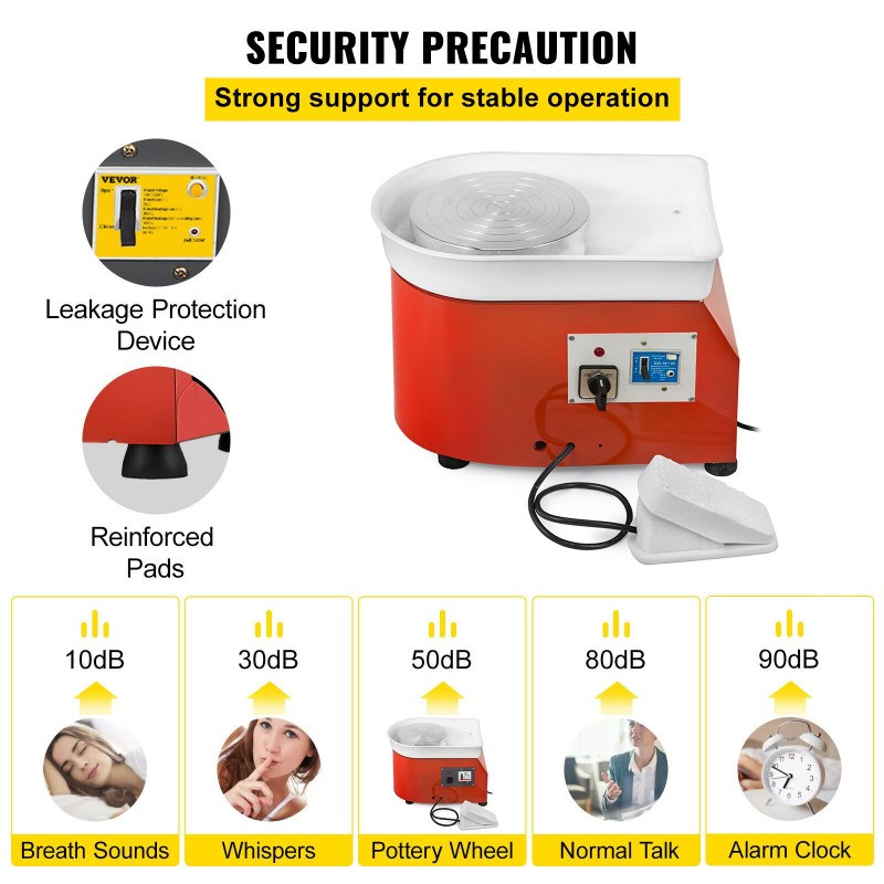 Sähköinen dreijakone 25-senttinen dreijalevy 280-watin moottori jalkapoljin roiskesuoja muotoilutyökalusetti hiljainen käynti