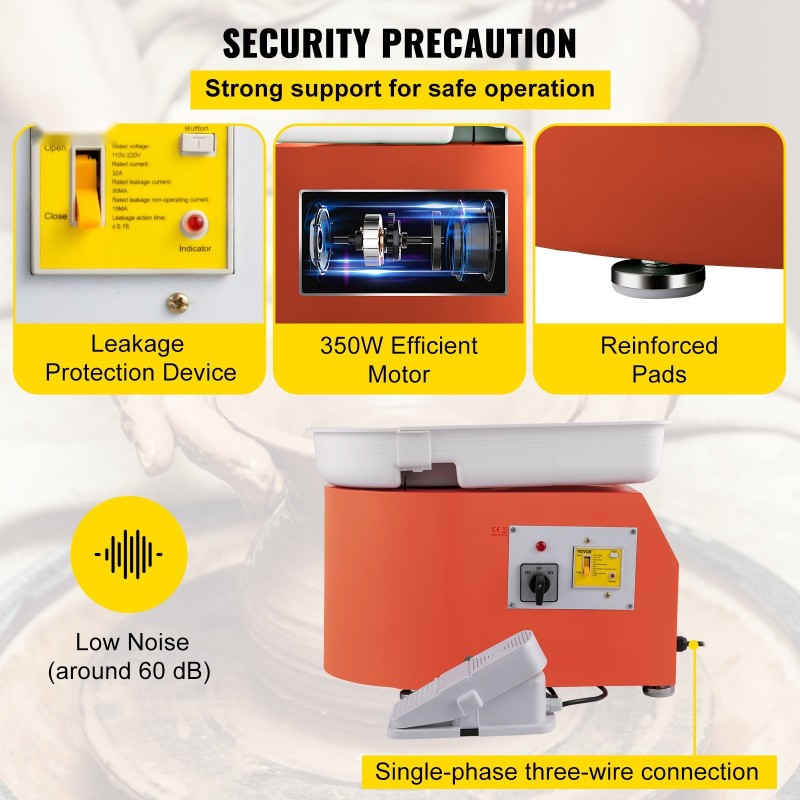 Sähköinen dreijauskone 28 cm 350 W 0–300 r/min jalkapoljin irrotettava vesiallas