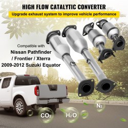 Pakosarja 4.0L Nissan Pathfinder/Frontier/Xterra, ruostumaton teräs, keraaminen rakenne