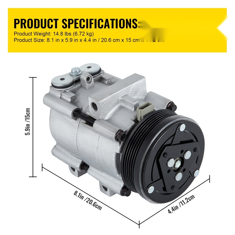 Ilmastointikompressori 4.2L 4.6L 5.4L 6.8L Ford Lincoln Mercury 1993-2007