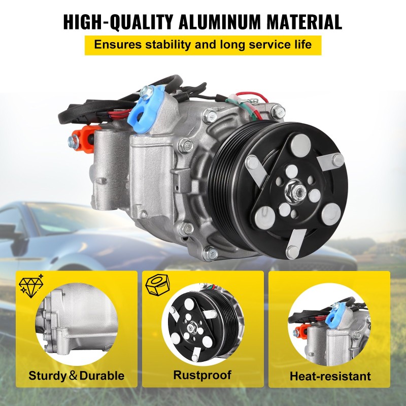 Ilmastointikompressori Honda Civic 1.8L 2006–2011, alumiinirakenne