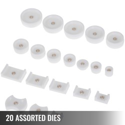 Kellonkuoren puristin alumiiniseosta, 20 työkalupäätä, kompakti koko