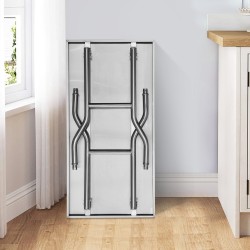 Ruostumaton teräspöytä 1220×760×860 mm taitettava kaksitasoinen keittiöön