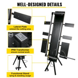 Kuumalankaleikkuri styroksille alumiinirunko 42 cm leikkuupaksuus 115 cm 6 kuumalankaa
