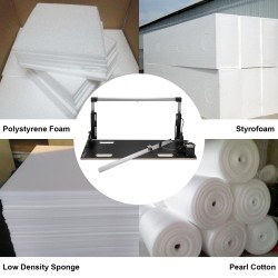 Työpöytämallinen styrofoami-leikkuri alumiiniseosrunko 100 cm leikkuupituus 42 cm leikkuupaksuus 6 lämmityslankaa