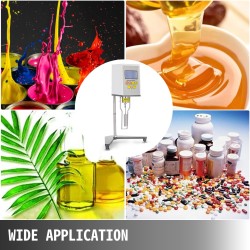 Digitaalinen pyörivä viskosimetri 10–6000000 mPa·s ±1% tarkkuus Newton-nesteille 4 roottoria