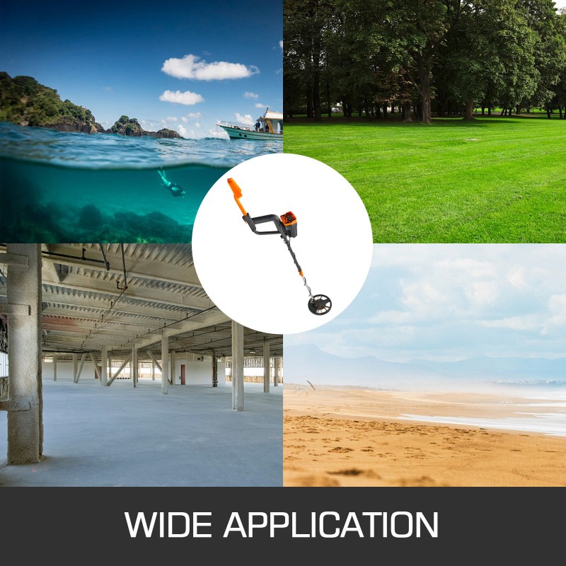 Metallinilmaisin muovi kupari alumiiniputki säädettävä varsi 102–130 cm vedenpitävällä kelalla