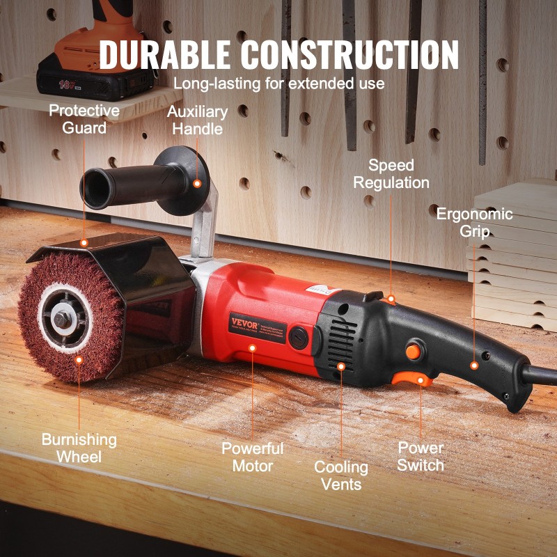 Polttokiillotus- ja pintakäsittelykone 1200W 6-portainen alumiinirunko 4 kuitukiillotuslaikkaa