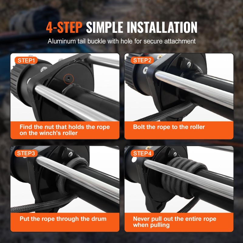 Synteettinen vinssiköysi erittäin molekyylipainoinen polyeteeni 12,7 mm 28 m taottu koukku suojahiha