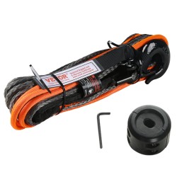 Synteettinen vinssiköysi korkeamolekyylisestä polyeteenistä 6,35 mm 15,24 m maastoajoneuvoille suojahihna koukku