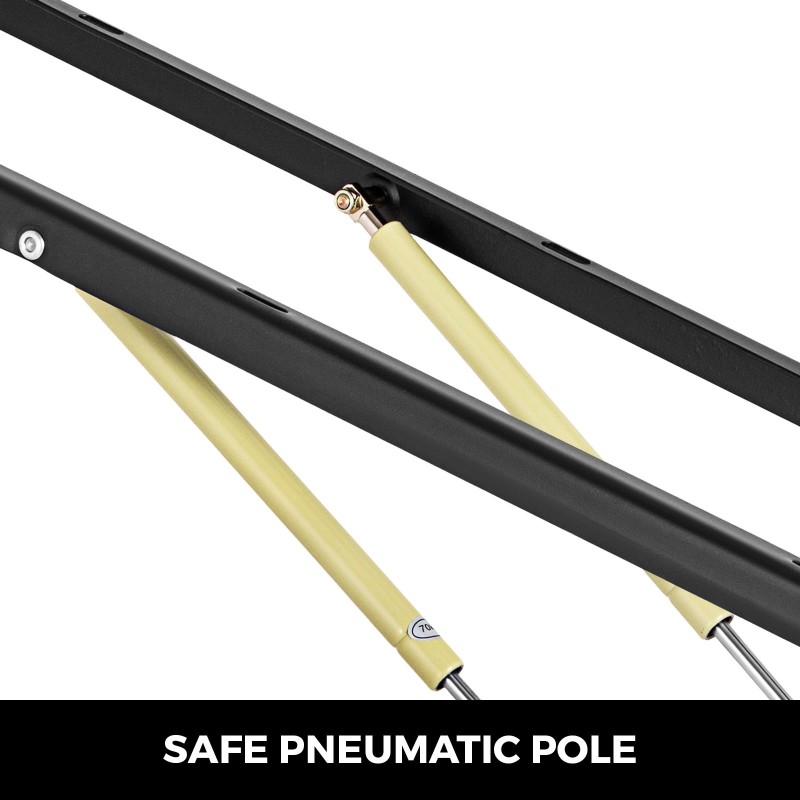 Hydraulinen sängynnostin teräsrakenne satakaksikymmentä senttimetriä kaksi pneumaattista kaasujousta