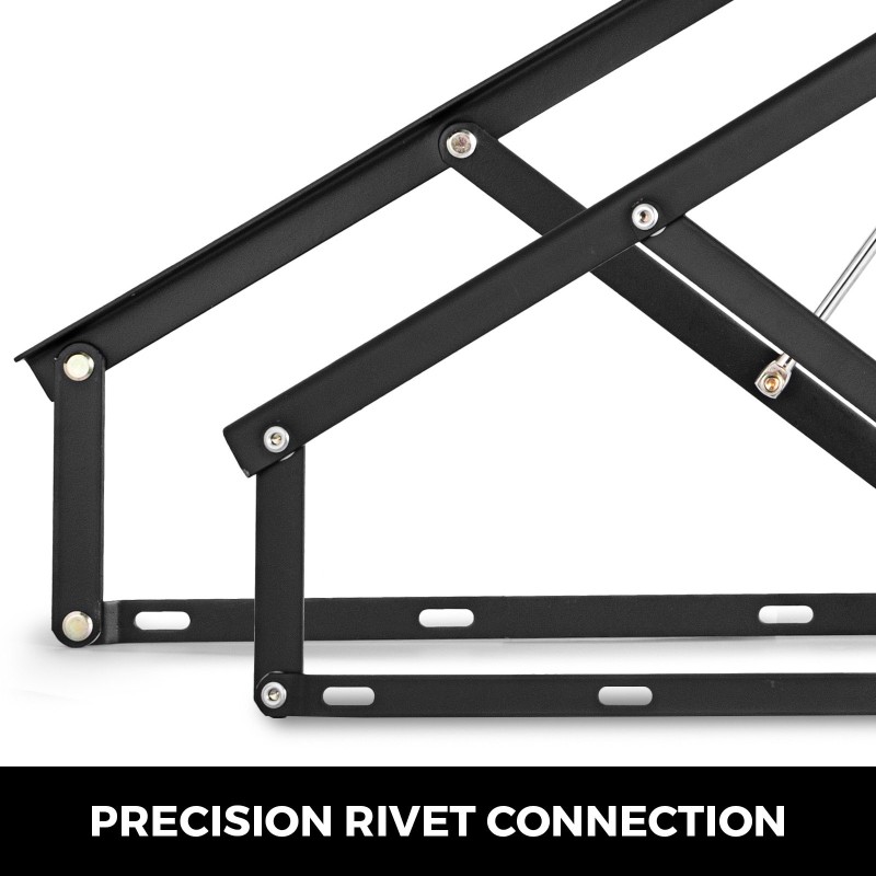 Sängyn ja vuodesohvan pneumaattinen nostomekanismi teräs 152 cm 2 kpl musta