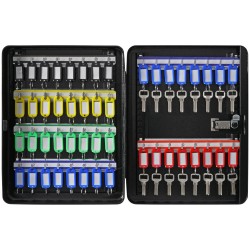 Avainkaappi 48 paikkainen kylmävalssattu teräs säädettävällä ripustustelineellä 3 numeroisella yhdistelmälukolla ja avainlukolla