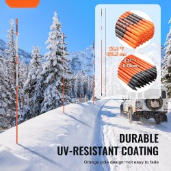 Lasikuituiset merkkitikut 30 kpl 121,5 cm oranssi ajoteille ja pihoille