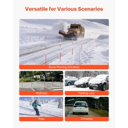 Ajotien lasikuituiset merkkitangot 122 cm 6,35 mm 500 kappaletta oranssit heijastinnauhat