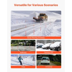 Lasikuituiset merkkitangot 122 cm halkaisija 6,35 mm 20 kpl oranssi heijastinnauhat