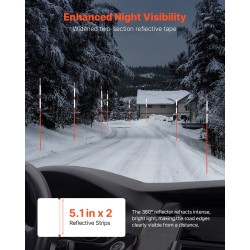 Heijastavat lasikuituiset merkkikepit pihatielle 20 kpl 147 cm Ø7,87 mm mukana poranterä