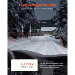 Heijastintikut lasikuituiset 183 cm 7,87 mm 100 kpl oranssit ajoteille ja pysäköintialueille