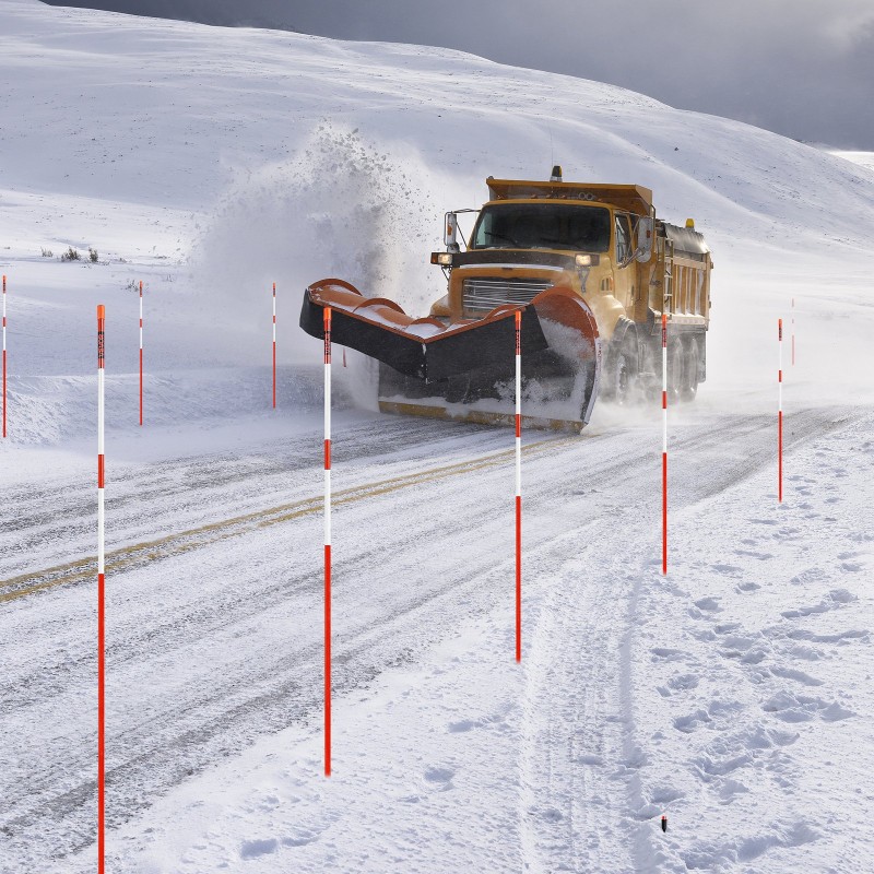 Heijastintikut lasikuituiset 183 cm 7,87 mm 100 kpl oranssit ajoteille ja pysäköintialueille