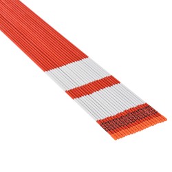 Ajotien merkkitikut 50 kpl 152 cm lasikuitu oranssi heijastinnauhoilla