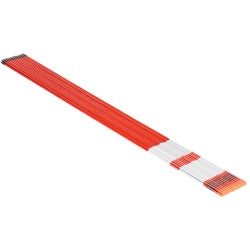 Ajotien merkkitikut 50 kpl 152 cm lasikuitu oranssi heijastinnauhoilla