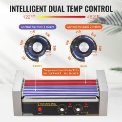 Sähköinen nakkirullagrilli kaksitoista nakkia viisi rullaa karkaistu lasikansi