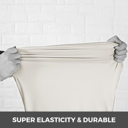 Tuolinsuojukset joustava spandexkangas taittotuoleille 100 kpl beige pesukelpoiset sopii enintään 560x450x935 mm