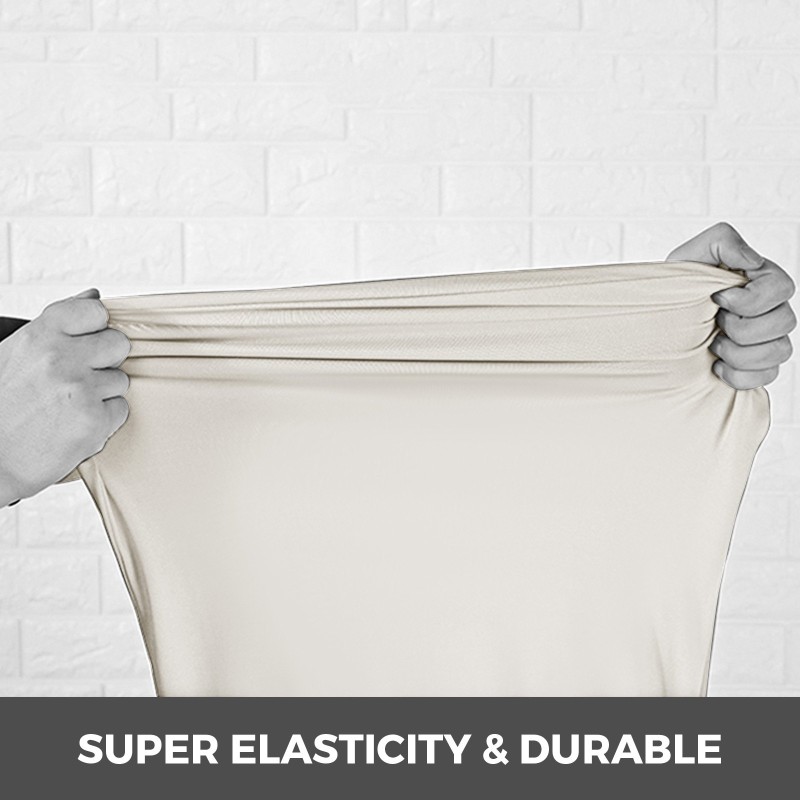 Tuolinsuojukset joustava spandexkangas taittotuoleille 100 kpl beige pesukelpoiset sopii enintään 560x450x935 mm