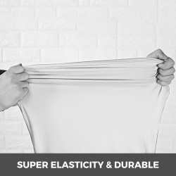 Taittotuolipäälliset 95 % polyesteri 5 % elastaani yleismalli pestävä 50 kpl valkoinen