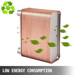 Juotettu levylämmönvaihdin 60 levyä 316L ruostumattomasta teräksestä hydroniseen lämmitykseen