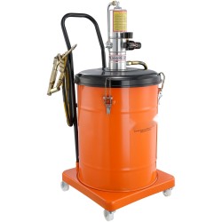 Ilmakäyttöinen rasvapumppu 40 litran terästynnyrillä 4 metrin letku 50 1 paineensuhde