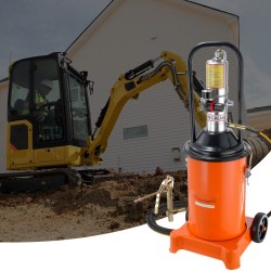 Rasvapumppu teräksinen säiliö 12 l ilmakäyttöinen paineensuhde 50:1 4 m letku pyörillä