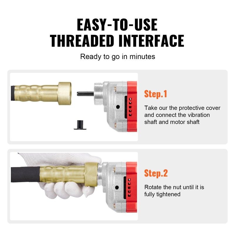 Betonitärytin 960 wattinen sähköinen 4000 kierrosta minuutissa 2 metrin varsi kädessä pidettävä