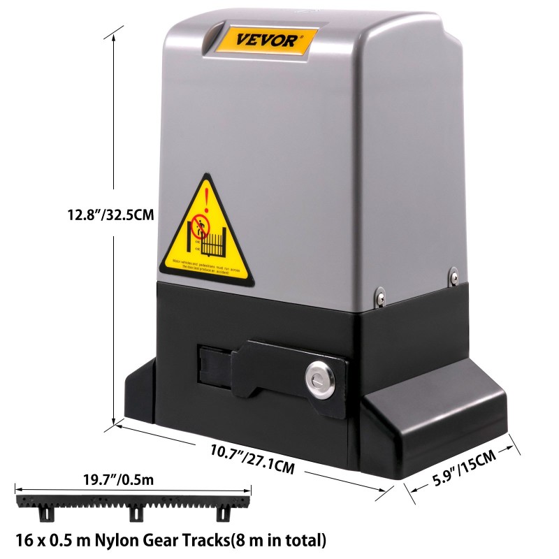 Automaattinen liukuportin avaaja 1800 kg 12 m 4 kaukosäädintä sovellusohjaus