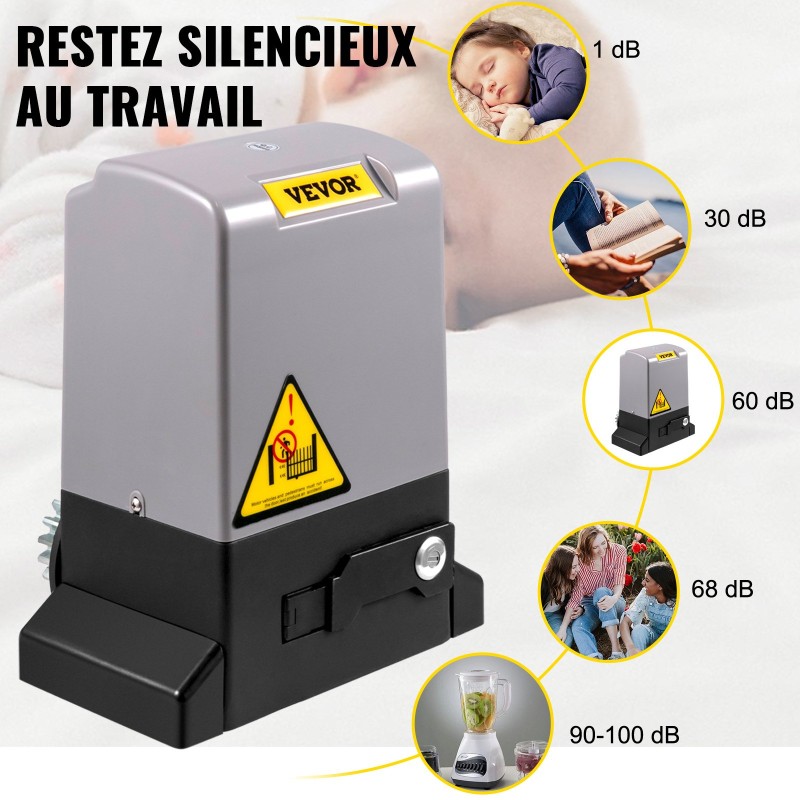 Automaattinen liukuportin avaaja 1800 kg 12 m portille 4 kaukosäädintä puhelinsovellus